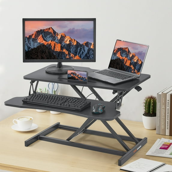 VEVOR Standing Desk Converter 2-Tier Stand up Desk Riser 31.5" Adjustable Height