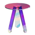 thumbnail image 1 of VEVOR Storage Round Acrylic Coffee Table with 3 Foot Pads, Multicolor, 1 of 7