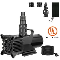 BENTISM Submersible Water Pump, 3100 GPH, 240W Cyclone Pond Pump with 3 Nozzles, 22ft Lift Height,33ft Power Cord,for Outdoor Water Fountain Koi Pond Aquarium Hydroponic Pump with Barrier Bag