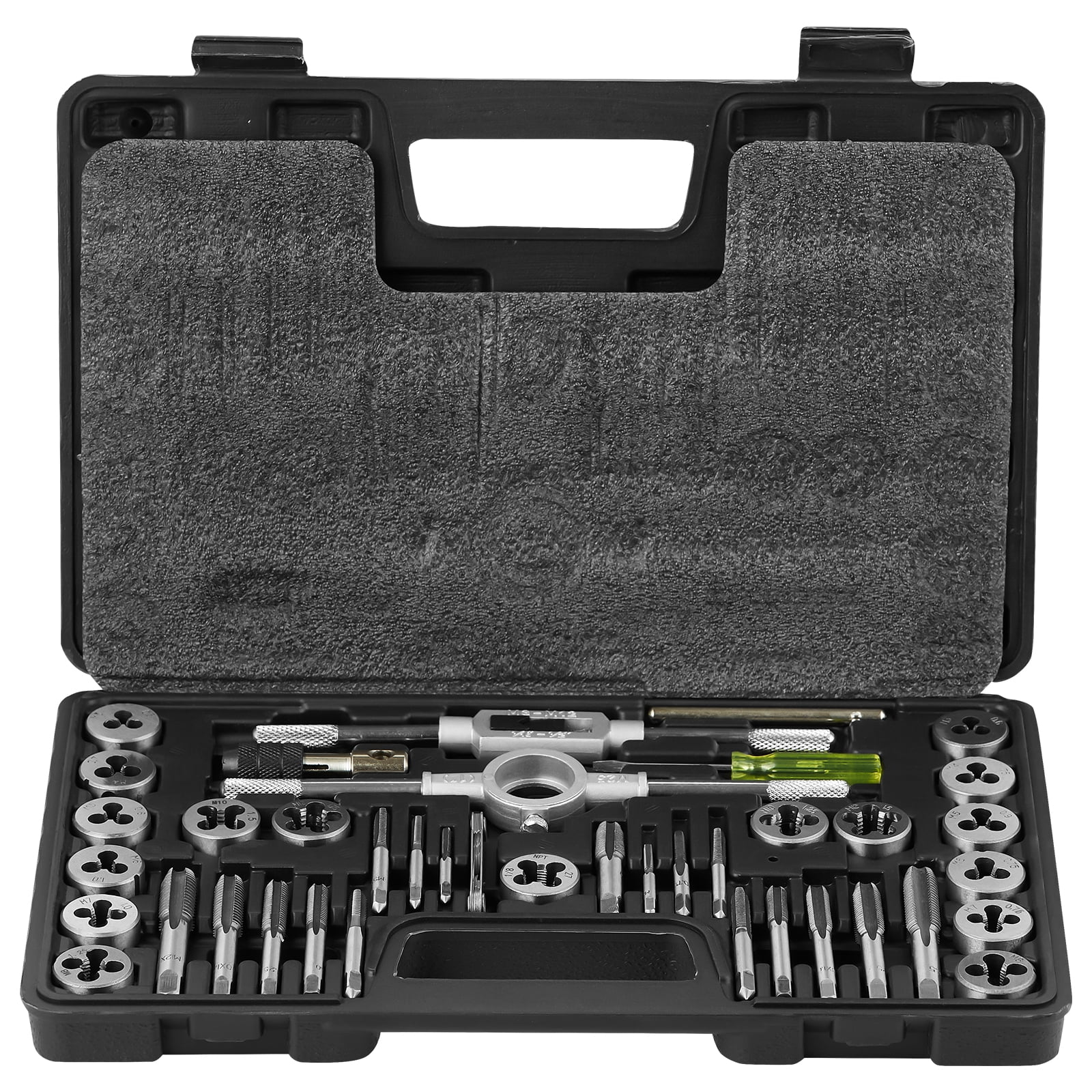 BENTISM Tap and Die Set, 40 PCS Tap Set Metric and Sae with Storage