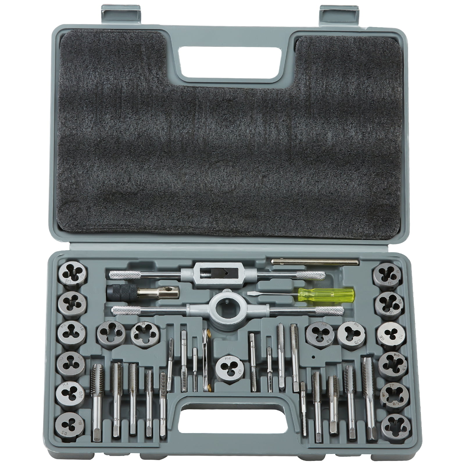 BENTISM Tap and Die Set, 40Piece Include SAE Size NC/NF/NPT, Bearing