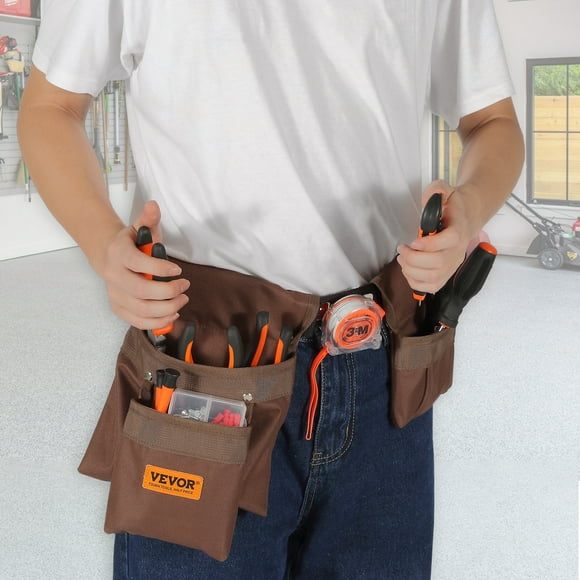BENTISM Tool Belt Carpenter Construction Tool Pouch 13 Pockets 29"-54" Waist Size