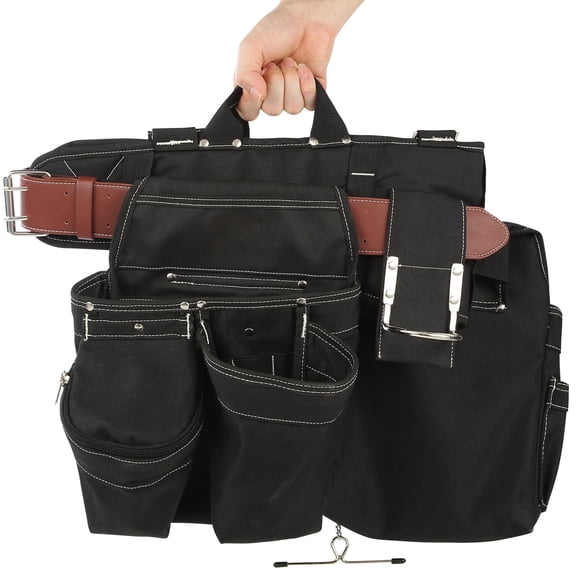 VEVOR Tool Belt Carpenter Construction Tool Pouch 32 Pockets 32"-54" Waist Size