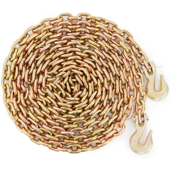 BENTISM Tow Chain Transport Binder Chain, 4900lbs Load 5/16'' x 20' G80 Tow Chain with Hooks