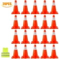 thumbnail image 1 of VEVOR Traffic Cones 20Pack 18", Safety Road Parking Cones PVC Base, Orange Traffic Cone with Reflective Collars, Hazard Construction Cones for Home Traffic Parking, 1 of 9