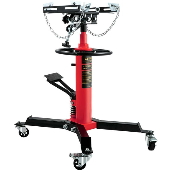 VEVOR Transmission Jack 1100 lbs 2-Stage Hydraulic High Lift Vertical Telescopic,Red