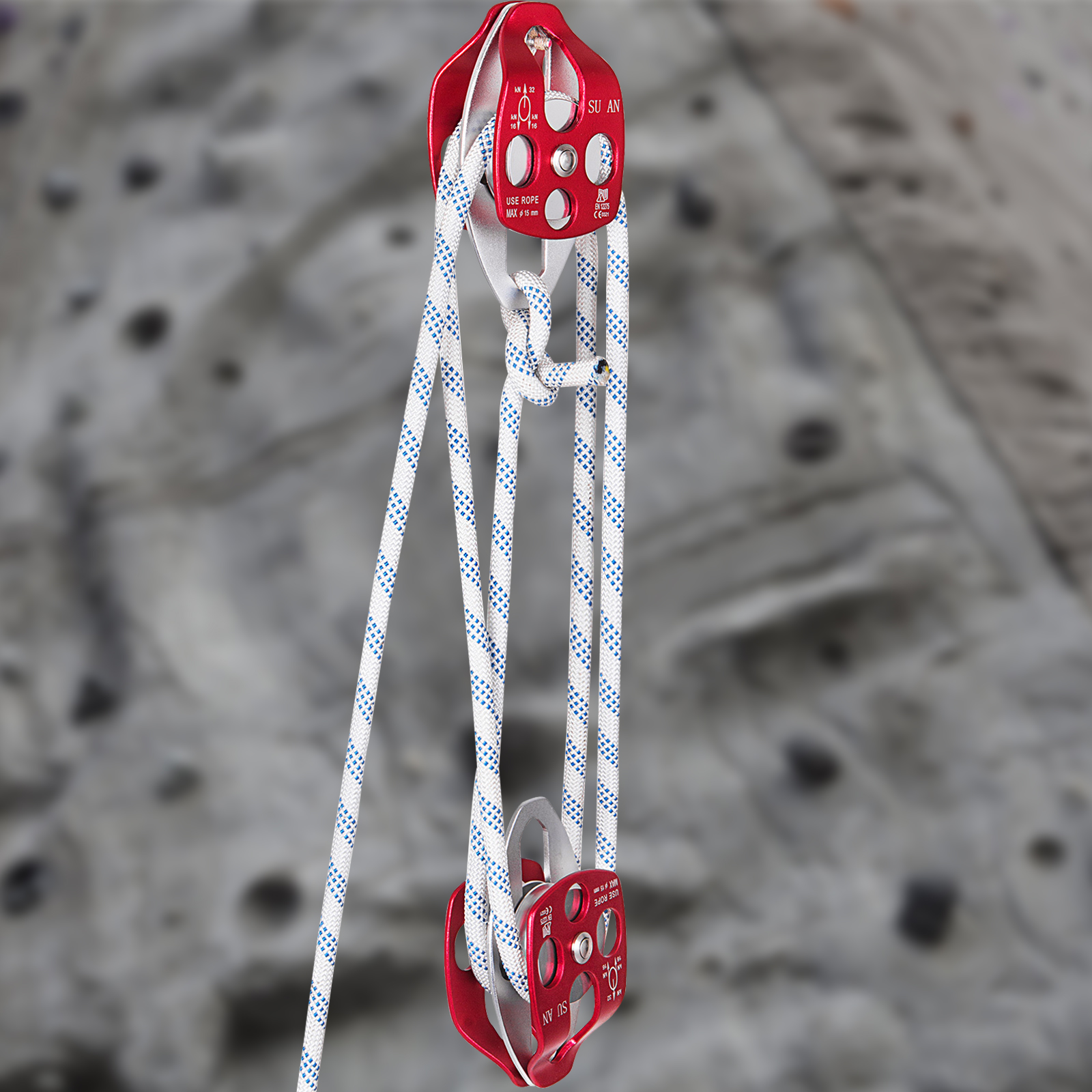 VEVOR Twin Sheave Block and Tackle 7700LBS ,1/2