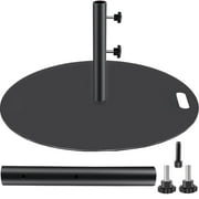 BENTISM Umbrella Base, 27" Round Heavy Duty Umbrella Base, 39lbs Umbrella's Holder Stand, Cast Iron Umbrella Base for 1.5-2" Umbrella Pole Market Umbrella Base with 14" Height Pipe for Yard/Garden