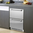 "BENTISM 24"" Builtin 2 Drawer Undercounter Fridge with DualZone Compressor"