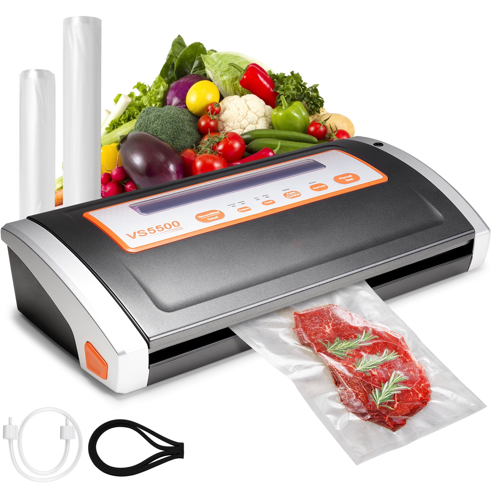 Vacuum Sealer Machine for Food Preservation Dry & Moist Food Saver with 10  Vacuum Bags for Meat Beef Vegetables Fruits Snacks - AliExpress