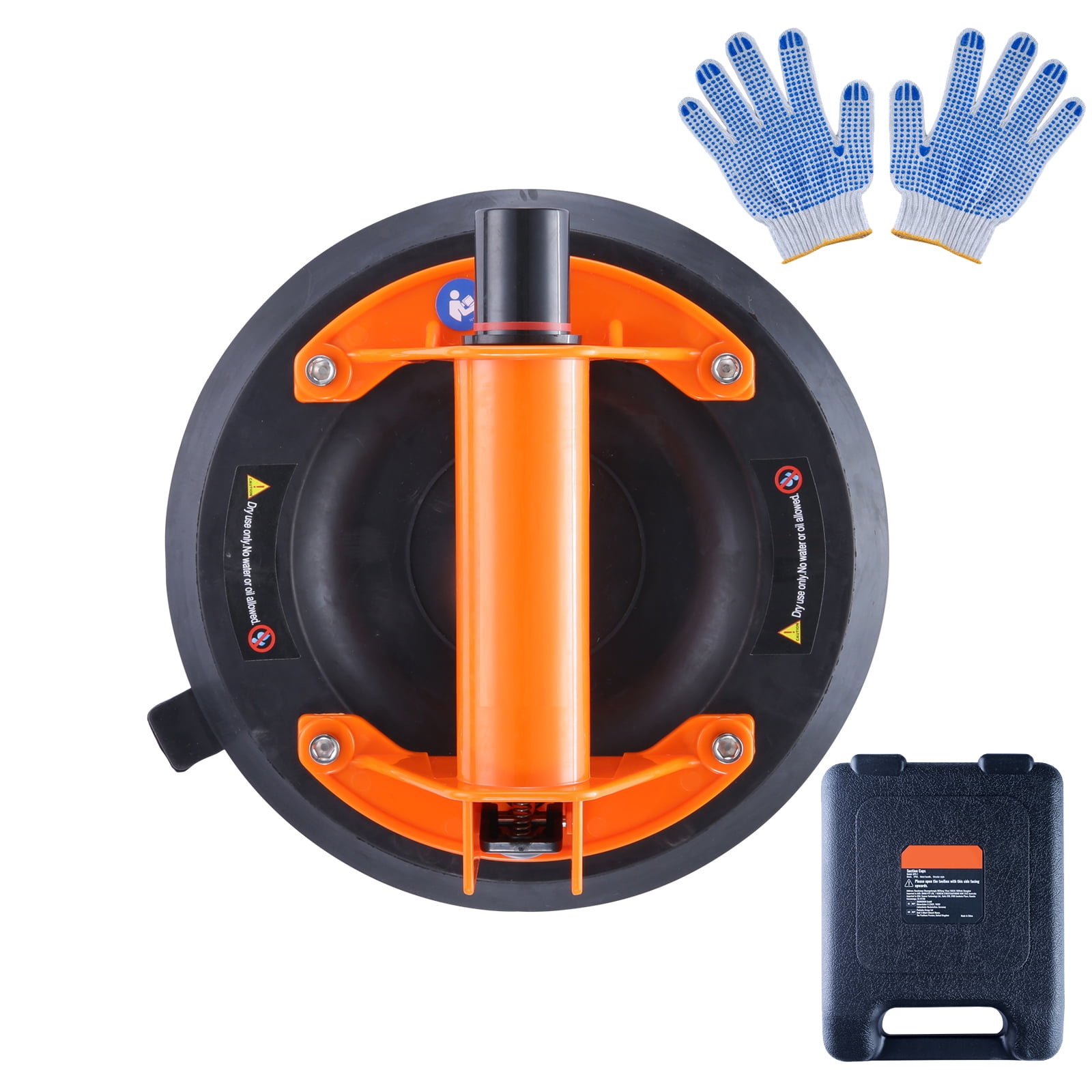 VEVOR Vacuum Suction Cup Glass Lifter 8" 615 lbs Load with ABS Handle ...
