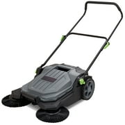 VEVOR Push Floor Sweeper, 25.6" W Garden Sweeper with 5-Gallon Capacity, Angle & Height Adjustable, Sweeper for Walkway, Yard, Garage, Patio