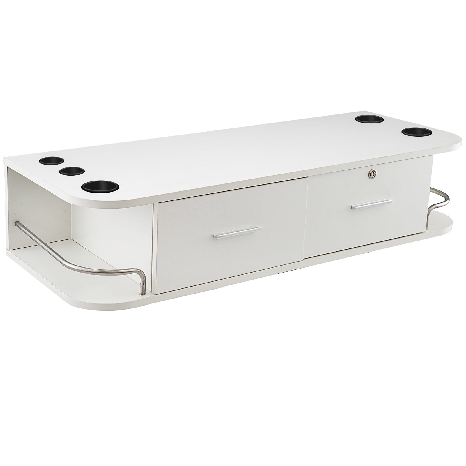 BENTISM Wall Mount Styling Station Salon Equipment 41.3x16x8.9 inch SPA, Barber, Bathroom White