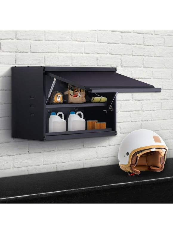 BENTISM Wall-Mounted Metal Storage Cabinet w/ Adjustable Shelf 120lbs per Shelf