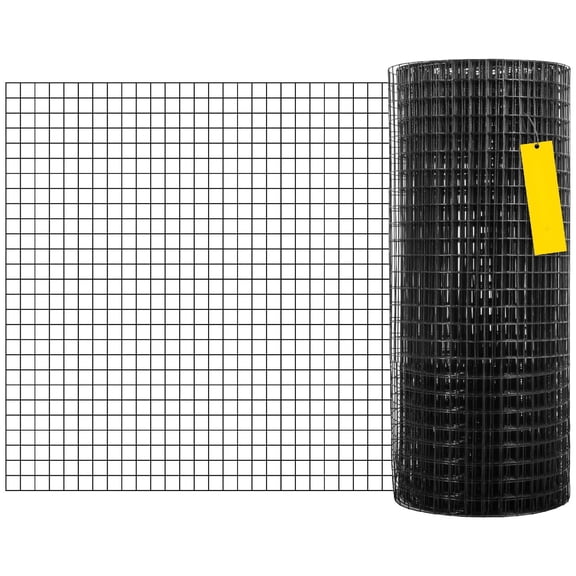 VEVOR Welded Wire Fence Vinyl Coated Chicken Rabbit Mesh 1"x1" 16 Gauge 24"x50'