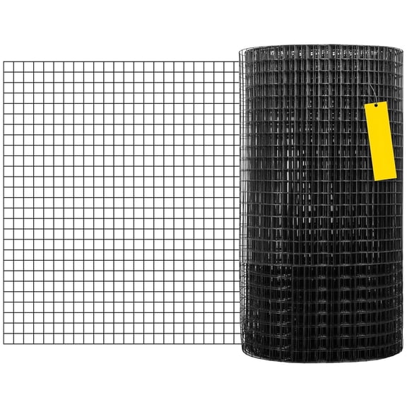 VEVOR Welded Wire Fence Vinyl Coated Chicken Rabbit Mesh 1"x1" 16 Gauge 48"x50'