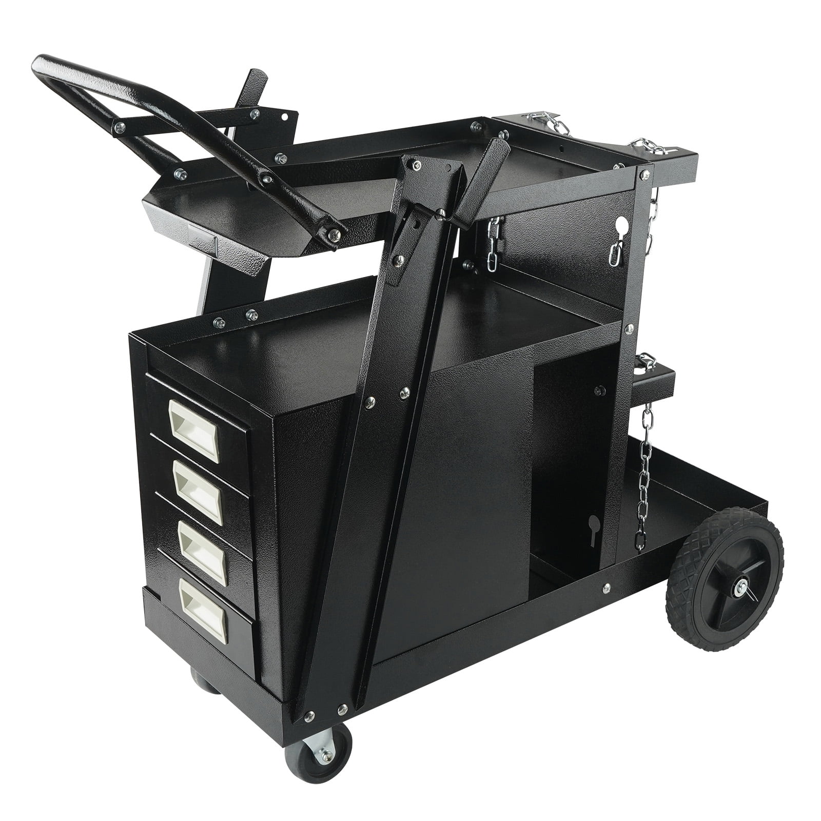 BENTISM Welding Cart, 2-Tier 4 Drawers Welder Cart with 265 LBS Weight ...