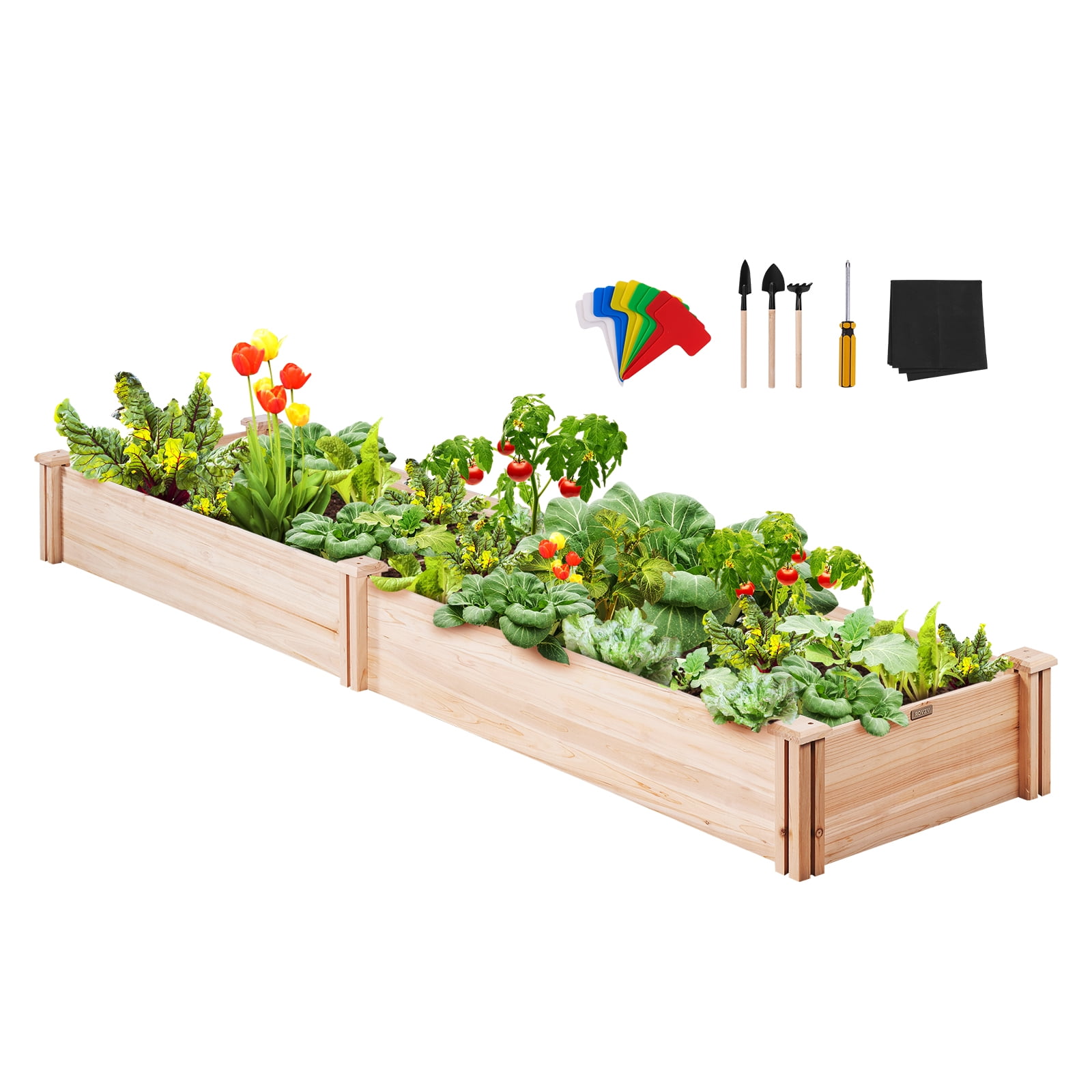 Wooden Raised Bed 11.8 x 11.8 x 11.8 Set of 2