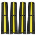 thumbnail image 1 of VEVOR3.28 ft Cable Protector Ramp, 4 Pack of 1 Channel, 18000 lbs/axle Capacity Heavy Duty Rubber Speed Bumps, Floor Cord Cable Protector Wire Cover, for Residential Areas, Private Garages, Gardens, 1 of 10