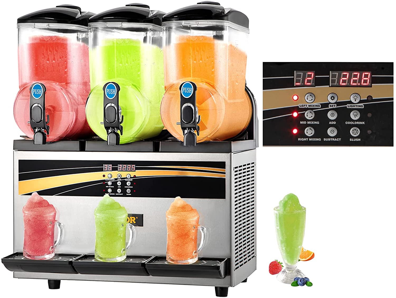VEVOR Commercial 10L/20L/30L Slush Making Machine Frozen Drink Machine Ice  Maker