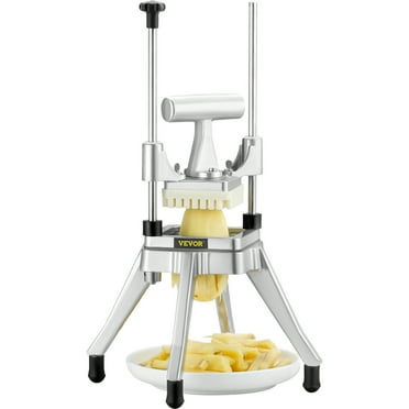 BENTISMbrand Commercial Vegetable Fruit Chopper 3/8″ Blade Heavy Duty Professional Food Dicer Kattex French Fry Cutter Onion Slicer Stainless Steel For Tomato Peppers Potato Mushroom, Silver