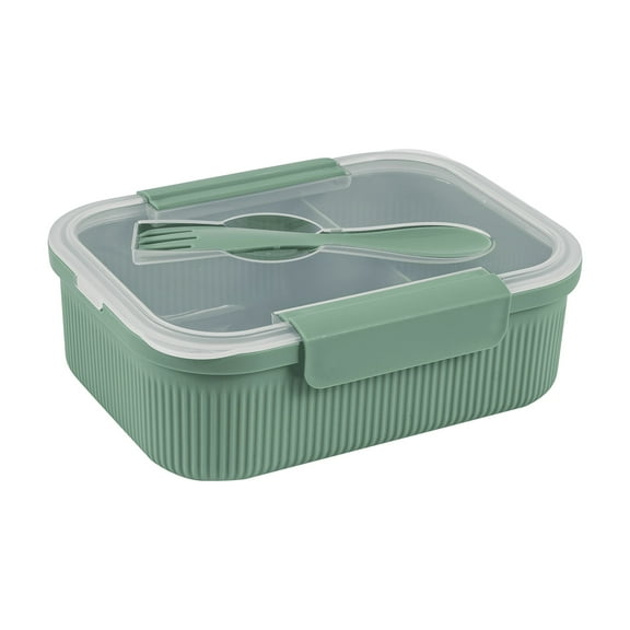 Mainstays Food Storage Container, Rectangle, Green, 42oz Capacity