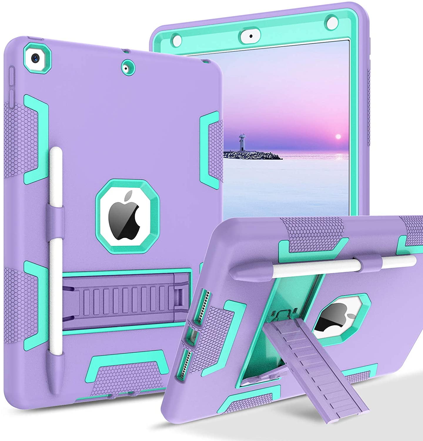 BENTOBEN 10 2 iPad 9th Gen 8th Gen 7th Gen Case iPad 2021 2020 2019 Case 3 in 1 Protective Cover with Stand Pen Holder Heavy Duty Rugged Shockproof