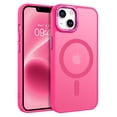 thumbnail image 1 of BENTOBEN Case for Iphone 13/14, 6.1"Slim Translucent Matte Shockproof Magnetic Cover Hot Red, 1 of 7