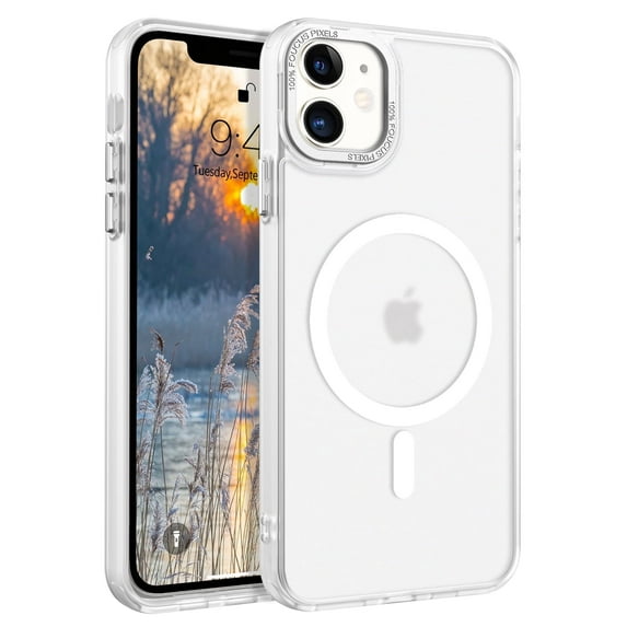 BENTOBEN Case for iPhone 11, 6.1 inch Slim Translucent Matte Magnetic Shockproof, Matte White