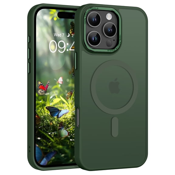 BENTOBEN Case for iPhone 16 Pro Max Compatible with Mag-Safe 6.9" Metal Frame Slim Tpu Matte Shockproof Protective Cover