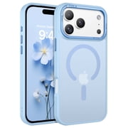 BENTOBEN Case for iPhone 17 Pro Compatible with Mag-Safe 6.3" Metal Frame Slim Tpu Matte Shockproof Protective Cover Blue