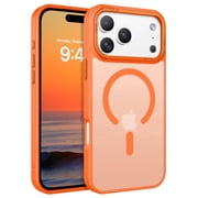 BENTOBEN Case for iPhone 17 Pro (2025) / Case for iPhone 18 Pro (2026) 6.3" Compatible with Mag-Safe Metal Frame Slim Tpu Matte Shockproof Protective Cover Oran