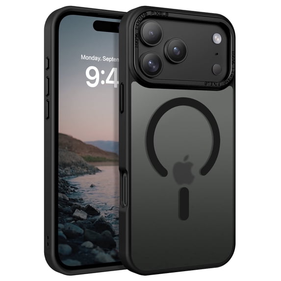 BENTOBEN Case for iPhone 17 Pro Max (2025) / Case for iPhone 18 Pro Max (2026) 6.9" Compatible with Mag-Safe Metal Frame Slim Tpu Pc Matte Shockproof Black