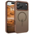 thumbnail image 1 of BENTOBEN Case for iPhone 17 Pro Max 6.9" Compatible with Mag-Safe Metal Frame Slim Tpu Pc Matte Shockproof Brown, 1 of 8