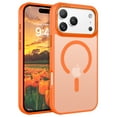 thumbnail image 1 of BENTOBEN Case for iPhone 17 Pro Max 6.9" Compatible with Mag-Safe Metal Frame Slim Tpu Pc Matte Shockproof Orange, 1 of 7