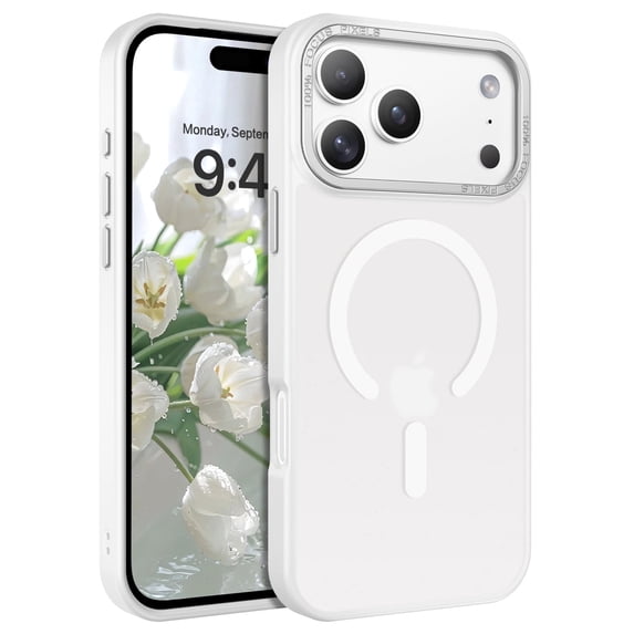 BENTOBEN Case for iPhone 17 Pro Max (2025) / Case for 18 Pro Max (2026) 6.9" Compatible with Mag-Safe Metal Frame Slim Tpu Pc Matte Shockproof White