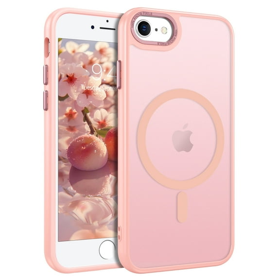 BENTOBEN Case for iPhone 8/ 7/ SE(2022/2020) Magnetic Translucent Matte Shockproof Anti-Scratch Protective Cover , Pink