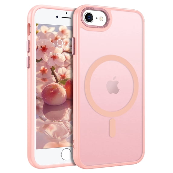 BENTOBEN Case for iPhone 8/ 7/ SE(2022/2020) Magnetic Translucent Matte Shockproof Anti-Scratch Protective Cover , Pink