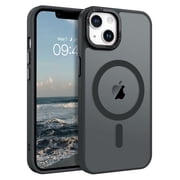 BENTOBEN Case for iphone 13/ iphone 14, 6.1 inch Slim Translucent Matte Magnetic Shockproof Protective Anti Slip Case for iphone 13/14 6.1" Dark Gray