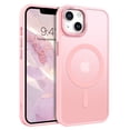 thumbnail image 1 of BENTOBEN Case for iphone 13/ iphone 14, 6.1 inch Slim Translucent Matte Magnetic Shockproof Protective Anti Slip Case for iphone 13/14 6.1" Pink, 1 of 8