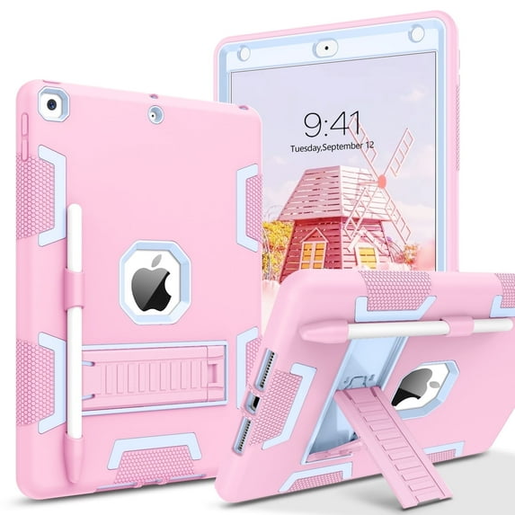 BENTOBEN Case for iPad 9th Gen with Pencil Holder, Compatible with iPad 8th/ 7th Gen, 10.2" Pc Tpu Shockproof Rugged Shockproof Kickstand Hybrid Bumper Protective Cover