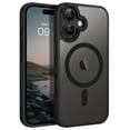thumbnail image 1 of BENTOBEN Case for iPhone 16 Compatible with Mag-Safe, 6.1" Metal Lens Frame Button Frame Hard Tpu Matte Magnetic Anti-Fingerprint Shockproof Protective Cover, Black, 1 of 10