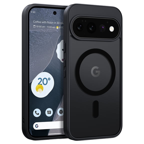 BENTOBEN Google Pixel 11 Pro Case 6.3 Inch, Magnetic Mag-Safe Compatible Slim Shockproof Protective Phone Cover, Translucent Matte Black