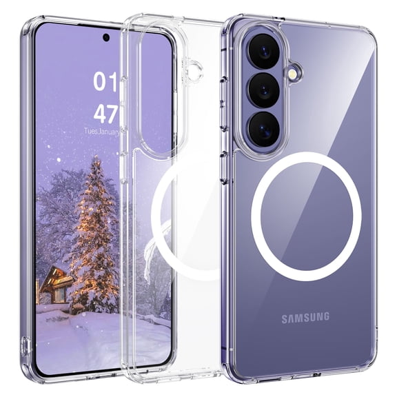 BENTOBEN Magnetic Case for Samsung Galaxy S26 6.3" Upgraded Full Camera Protection Compatible with Mag-safe Drop Protection Slim Clear Cover Hard Pc Soft Tpu