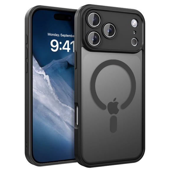 BENTOBEN Magnetic iPhone 17 Pro Max Case / iPhone 18 Pro Max Case 6.9" - Slim Fit Matte Translucent Cover | Mag-Safe Compatible | Shockproof Anti-Yellowing | Black