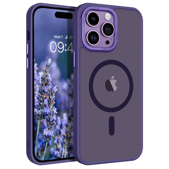 iPhone 14 Pro Case 6.1 Inch DUEDUE -Compatible with Mag-Safe,Magnetic  Matte Slim Shockproof Cover Case for iPhone 14 Pro,Purple
