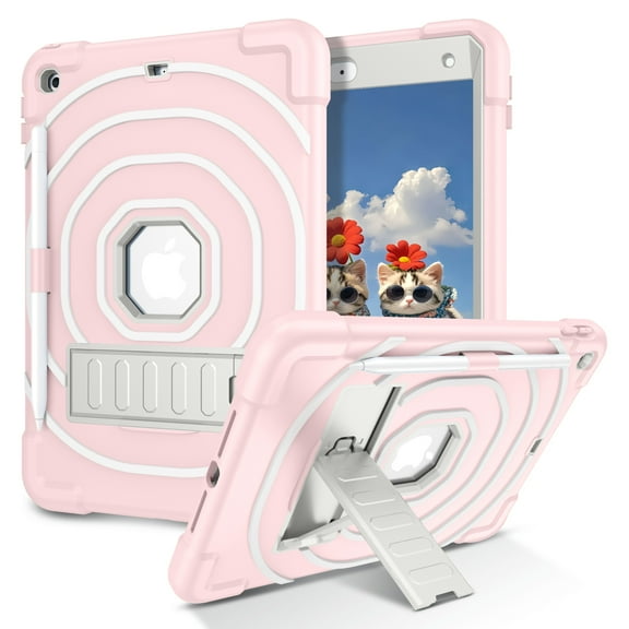 BENTOBEN for iPad 9th Gen Case with Pencil Holder Compatible with iPad 8th/ 7th Gen, 10.2" Pc Tpu Shockproof Rugged Shockproof Kickstand Hybrid Bumper Protective Cover