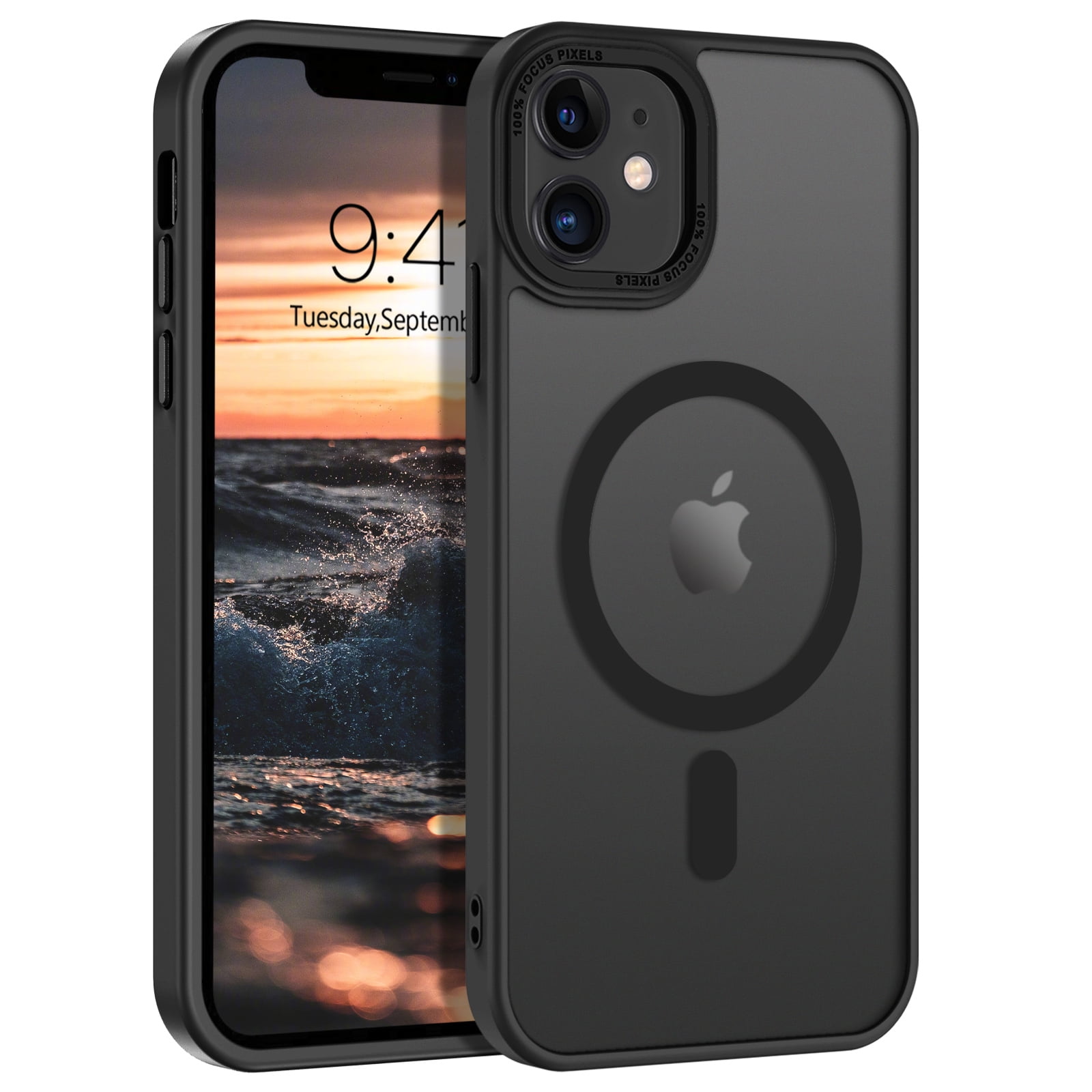 BENTOBEN iPhone 11 Case 6.1 Slim Translucent Matte Magnetic Shockproof Protective Anti Slip Women Men Cover Case for iPhone 11 6.1 inch Black Walmart