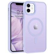 BENTOBEN iPhone 11 Case , 6.1" Slim Translucent Matte Magnetic Shockproof Protective Anti Slip Women Men Cover Case for iPhone 11 6.1 inch Light Purple