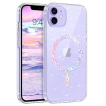 BENTOBEN iPhone 12 Case / iPhone 12 Pro Case, 6.1" Clear Glitter Sparkly Compatible with MagSafe Car Mount Magnetic Slim Soft Tpu Bumper Shockproof Protective Cover for iPhone 12/ Pro 6.1 inch